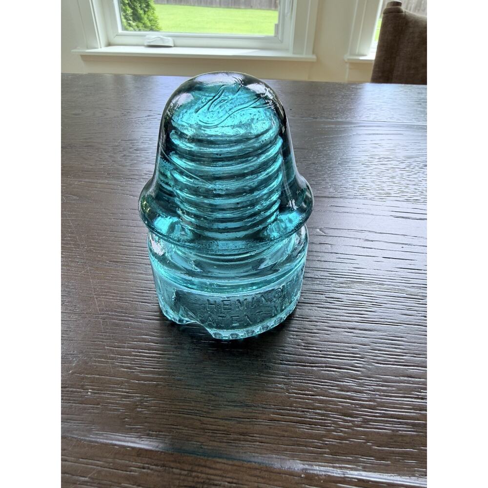 Antique VTG Hemingray Aqua Insulator No 42/40 Glass Insulator DIY Light Lamp - Picture 5 of 6